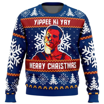Die Hard Sweatshirt Yippee Ki Yay Merry Christmas Die Hard Christmas Sweatshirt Red Blue Unisex Adults