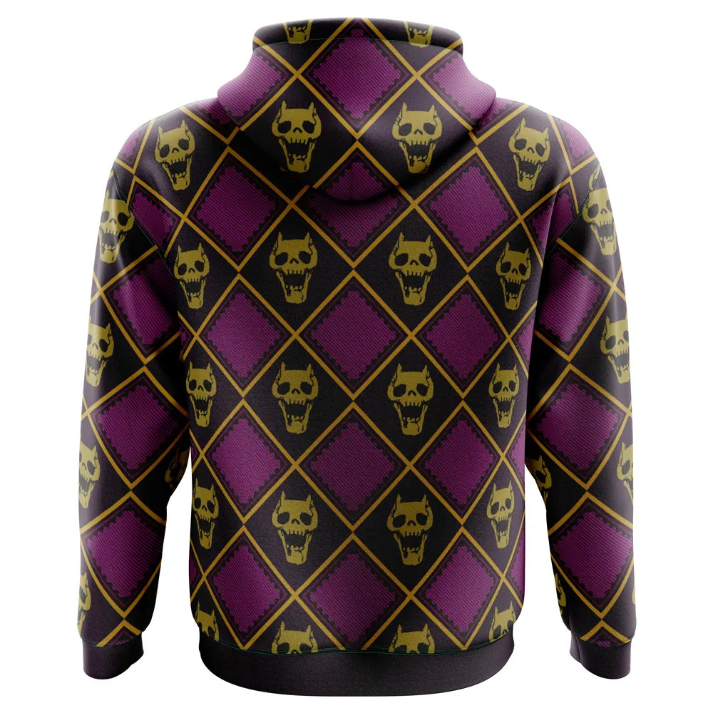 JoJo's Bizarre Adventure Hoodie Yoshikage Kira Killer Queen Costume Hoodie Purple Unisex