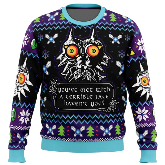 The Legend Of Zelda Sweatshirt You Met With A Terrible Fate Sweatshirt Black Purple Unisex