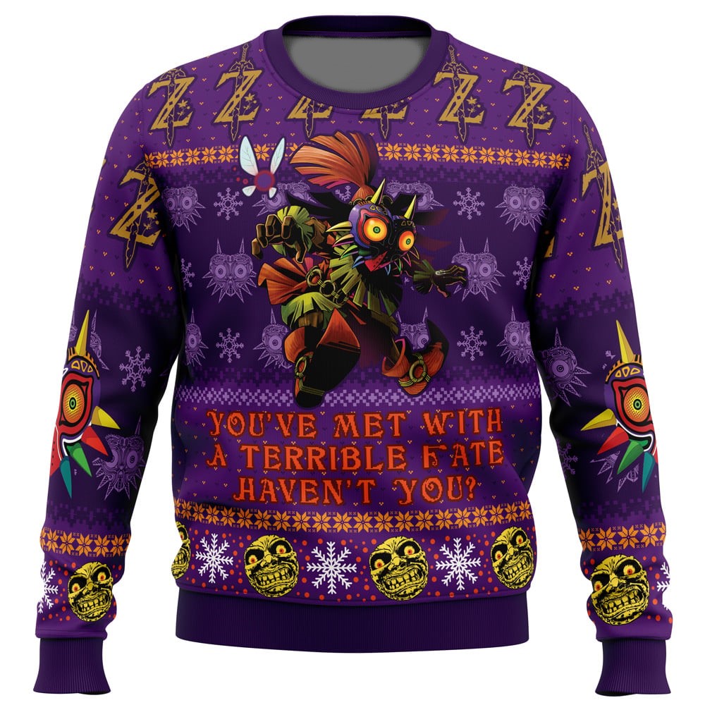 The Legend Of Zelda Sweatshirt You Met With A Terrible Fate Skull Kid Sweatshirt Purple Unisex