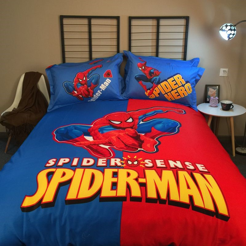 Spiderman Bedding Set MV Spider Sense Spiderman Swinging Duvet Covers Red Blue Unique Gift