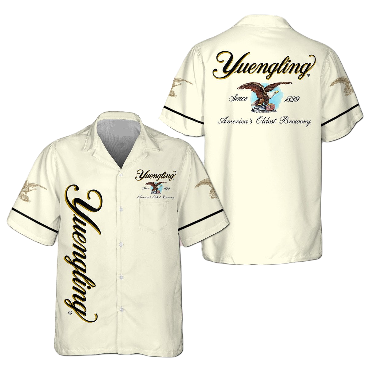 Yuengling Hawaii Shirt Yuengling American Oldest Brewery Aloha Shirt White Unisex