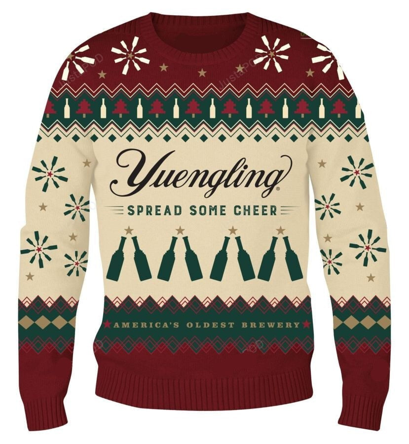 Yuengling Sweatshirt Yuengling Spread Some Cheer Sweatshirt Dark Red Unisex