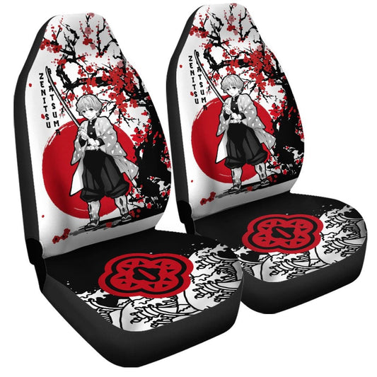 Demon Slayer Car Seat Covers Zenitsu Japan Style Graphic Seat Covers