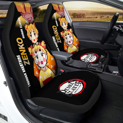 Demon Slayer Car Seat Covers Zenitsu Zenko Graphic Funny Seat Covers