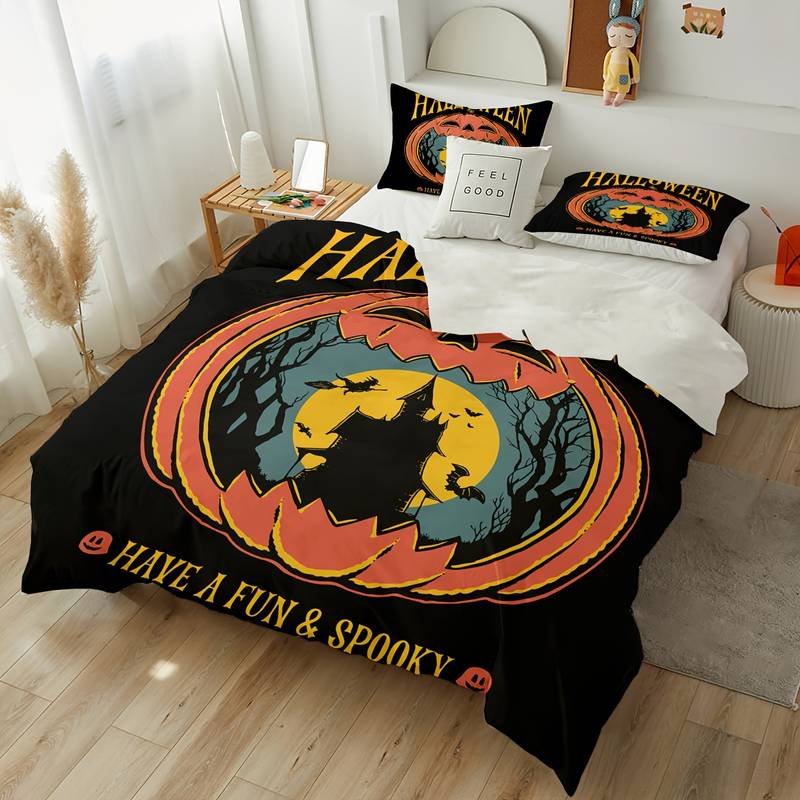 Halloween Bedding Set Have A Fun And Spooky Halloween Duvet Covers Black Unique Gift