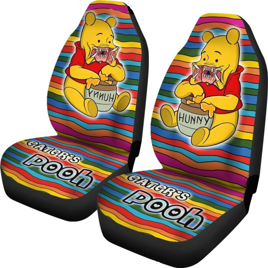 WTP Car Seat Covers Scary Eater's Pooh Rainbow Seat Covers