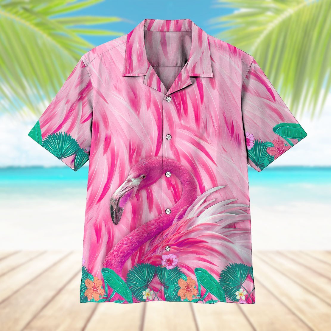 Unifinz Flamingo Hawaii Shirt Pink Flamingo Hawaiian Shirt Flamingo Aloha Shirt 2024