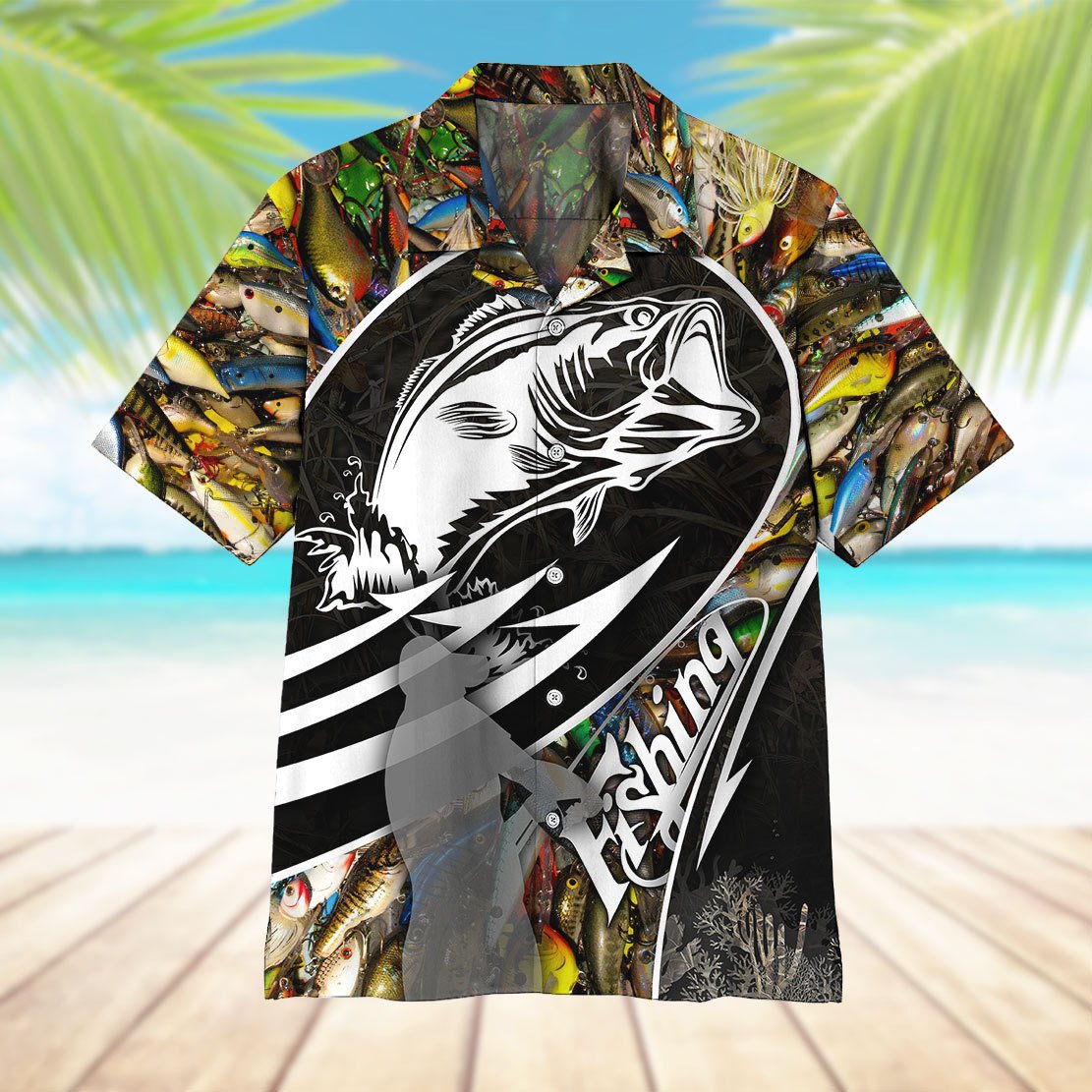 Unifinz Fishing Hawaiian Shirt Colorful Fish Bass Fish Hawaii Shirt Fishing Aloha Shirt 2022