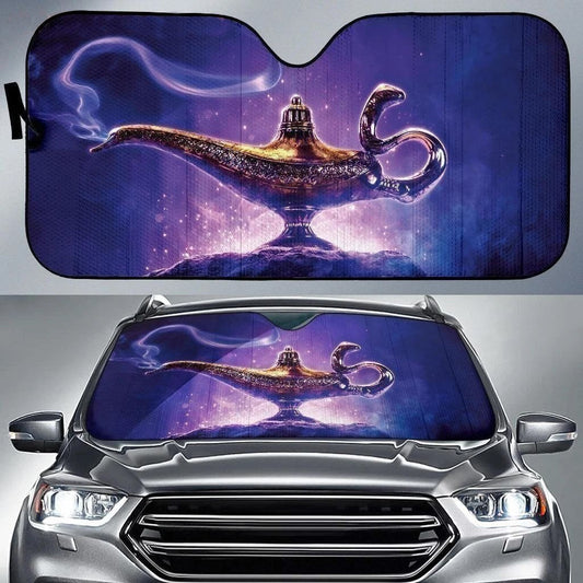 DN Car Sun Shade Aladdin Genies Lamp Windshield Sun Shade