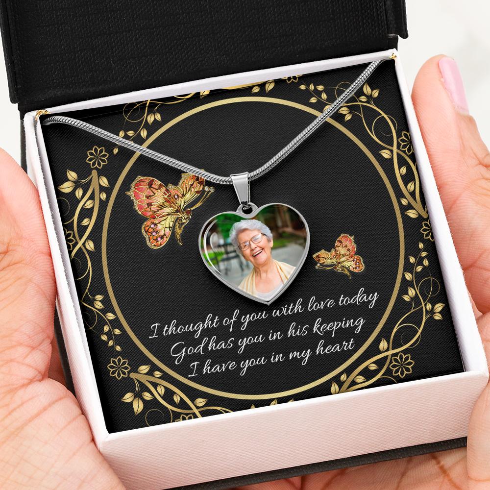 Personalized Memorial Necklace Custom Memorial Mother Father Grandpa Heart Necklace M523