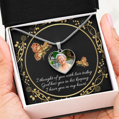 Personalized Memorial Necklace Custom Memorial Mother Father Grandpa Heart Necklace M523