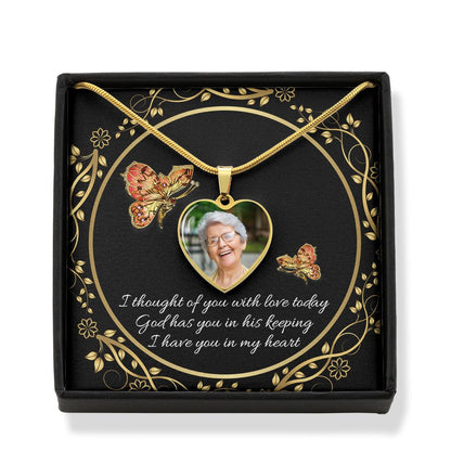 Personalized Memorial Necklace Custom Memorial Mother Father Grandpa Heart Necklace M523