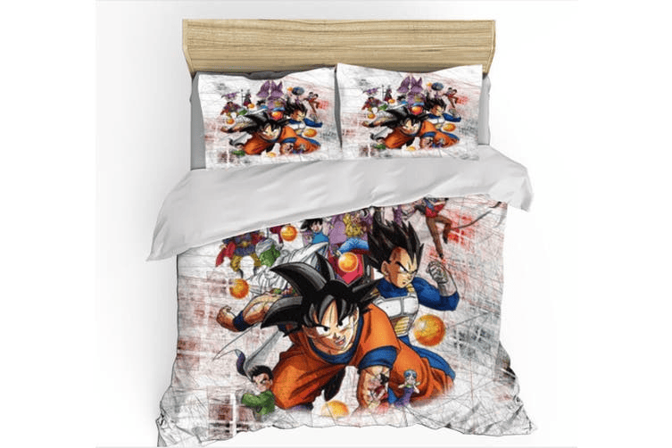 Dragon Ball Bedding Set Goku Vegeta Beerus Sama Graphic Duvet Covers Colorful Unique Gift