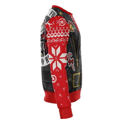 Motorcycle Ugly Christmas Sweater Christmas Oh What Fun It Is To Ride Biker Costume Red Sweater