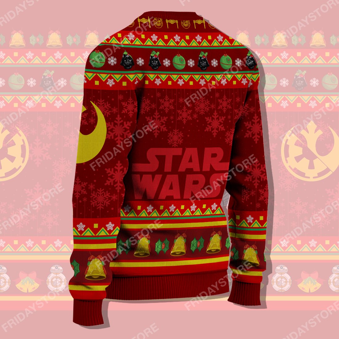 SW D.Vader Trooper Mandalorian Christmas Pattern Sweater