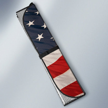  Veteran Car Sun Shade Bald Eagle American Flag Auto Sun Shade