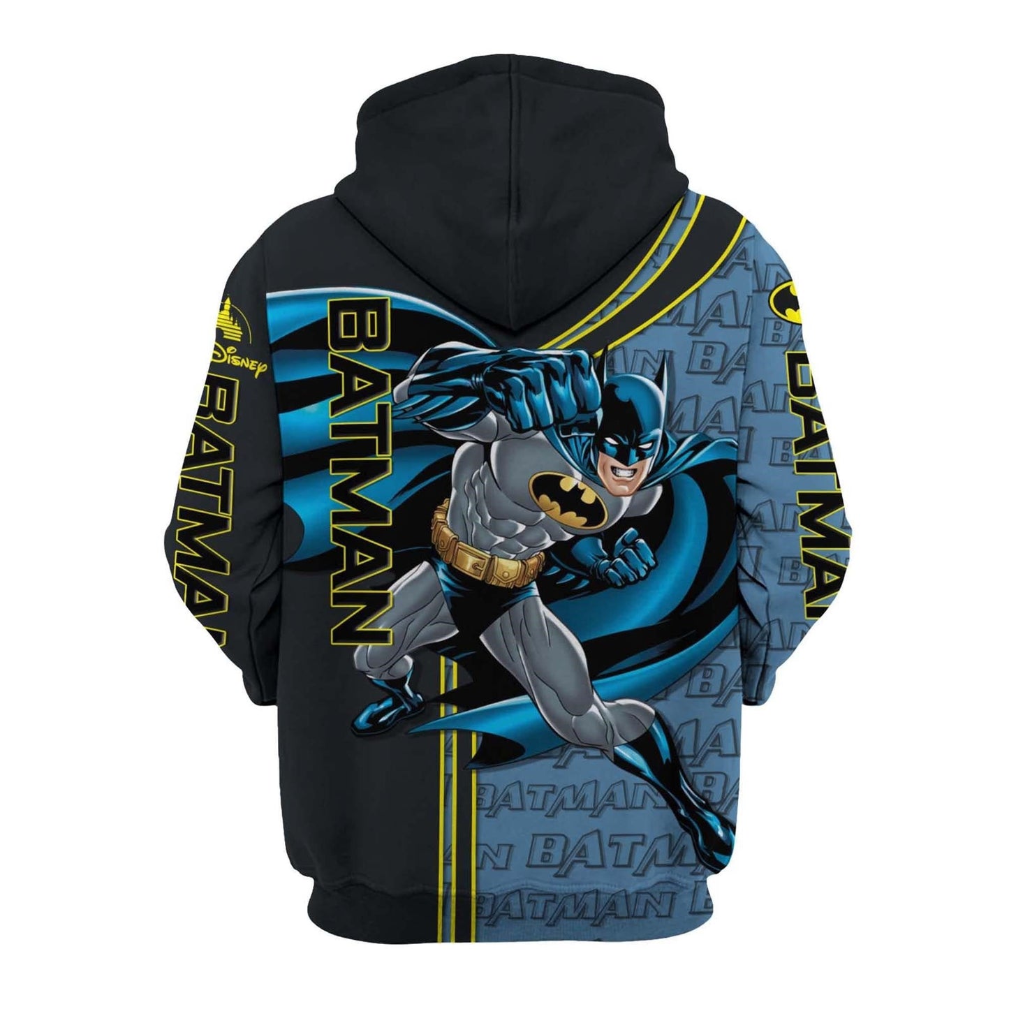 Batman Hoodie DC Batman Fighting Pose Comic Hoodie Black Blue Unisex