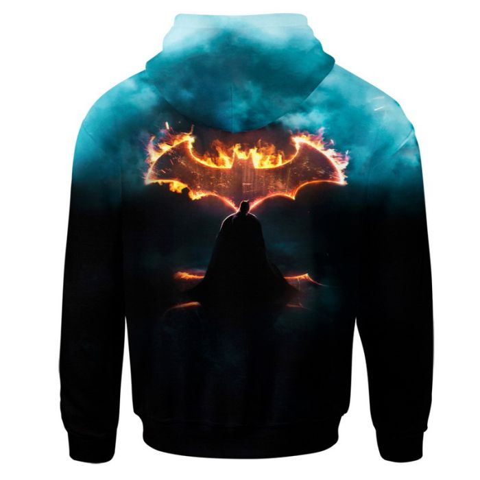 Batman Hoodie DC Batman Dark Knight Returns T-shirt Black Blue Unisex
