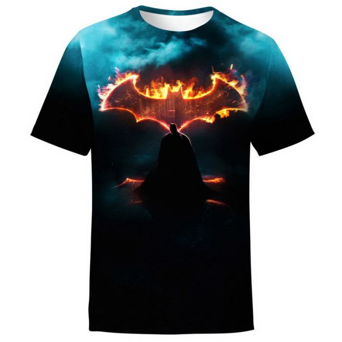 Batman Hoodie DC Batman Dark Knight Returns T-shirt Black Blue Unisex