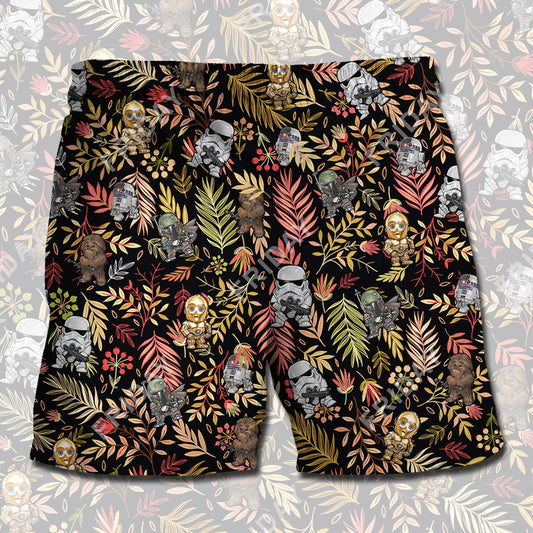 Unifinz SW SHORT CHIBI TROOPER CHEWIE AND ROBOTS BEACH SHORT Amazing SW Beach Short 2022