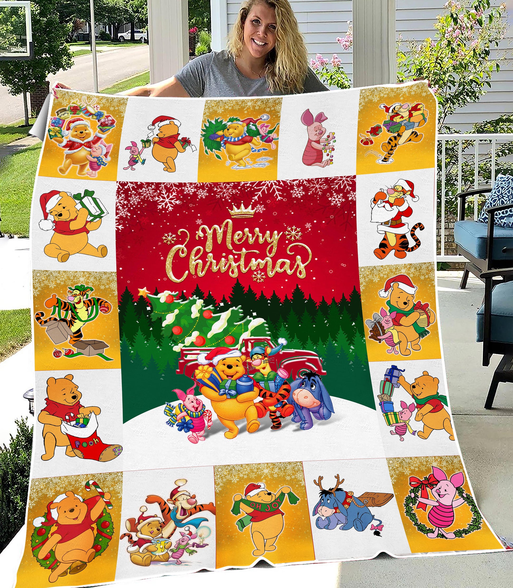 DN Christmas Blanket Winnie The Pooh And Friends Christmas Blanket Winnie The Pooh Blanket