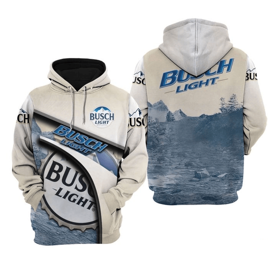 Busch Light Hoodie Busch Light Desert Graphiic Hoodie Blue Unisex