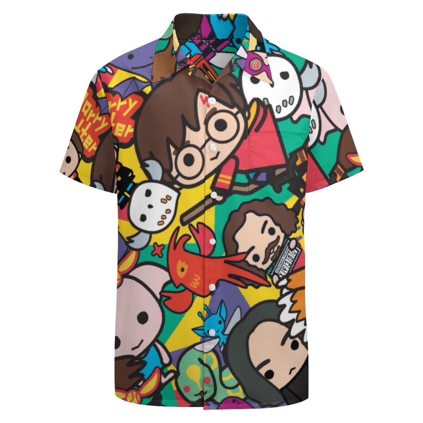 HP Hawaii Shirt Character Harry Death Eaters Magic Toss Aloha Shirt Colorful Unisex
