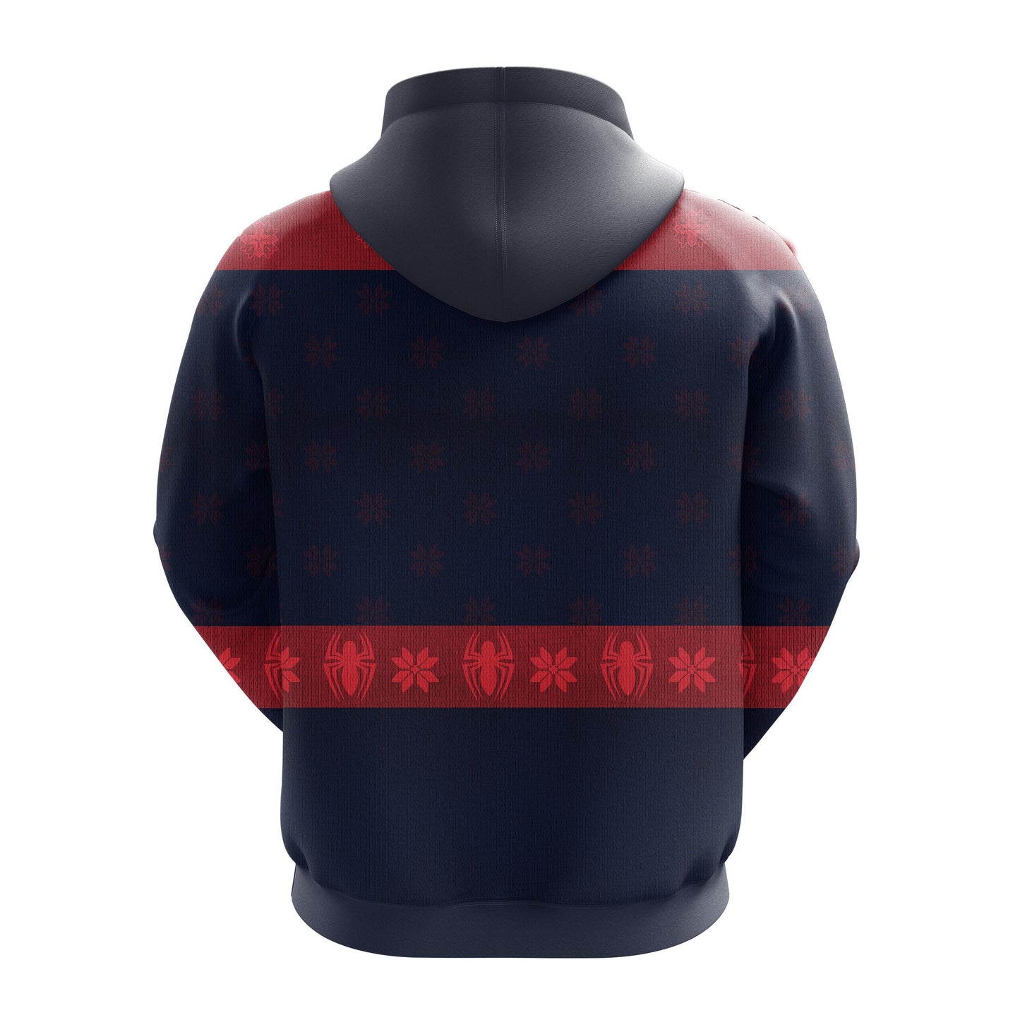 Spider Man Christmas Hoodie Spider Christmas Patterns Black Red Hoodie