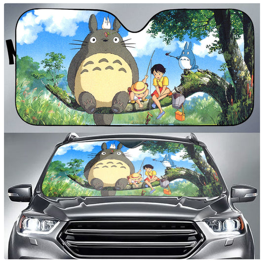 Totoro Ghibli Car Sun Shade Totoro And Friends Windshield Sun Shade