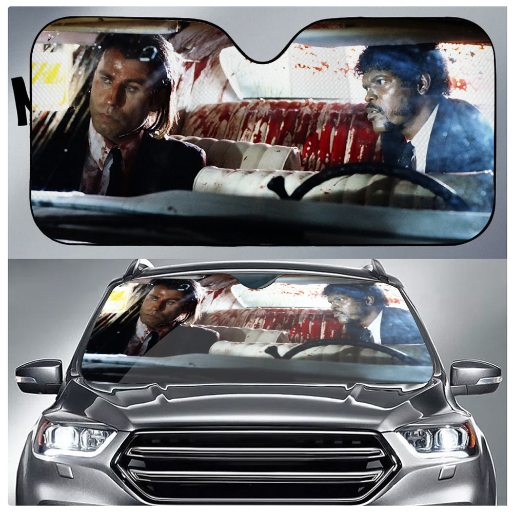 Pulp Fiction Car Sun Shade Jules Winnfield Car Wash Scene Windshield Sun Shade