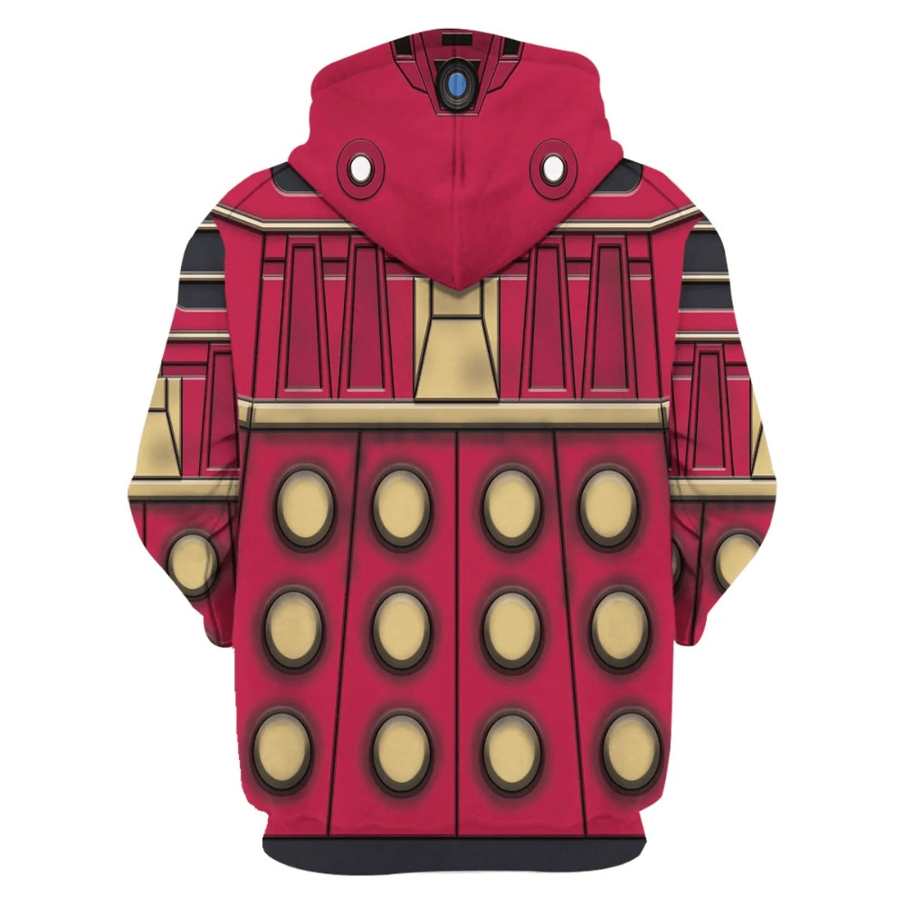 Doctor Who Hoodie Doctor Who Dalek Supreme Costume T-shirt Red Unisex