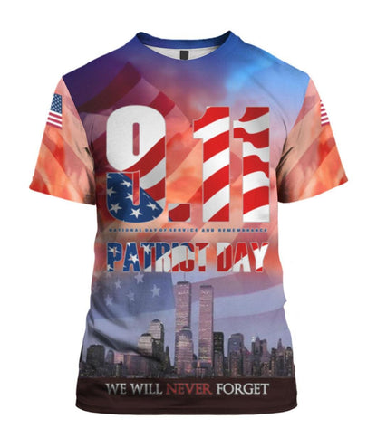 Unifinz Patriot Day T-shirt 9-11 We Will Never Forget Patriot Day American Flag Twin Tower Hoodie Patriot Day Hoodie 2023