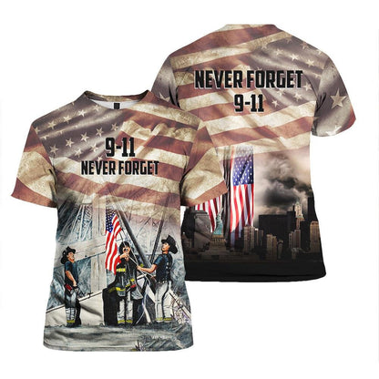 Unifinz Patriot Day T-shirt 09/11 Never Forget American Flag Vintage Hoodie Patriot Day Hoodie 2023