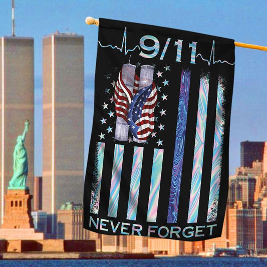 Unifinz Patriot Day Garden Flags September 11th Never Forget American Flag Black Flags Patriot Day House Flags 2023