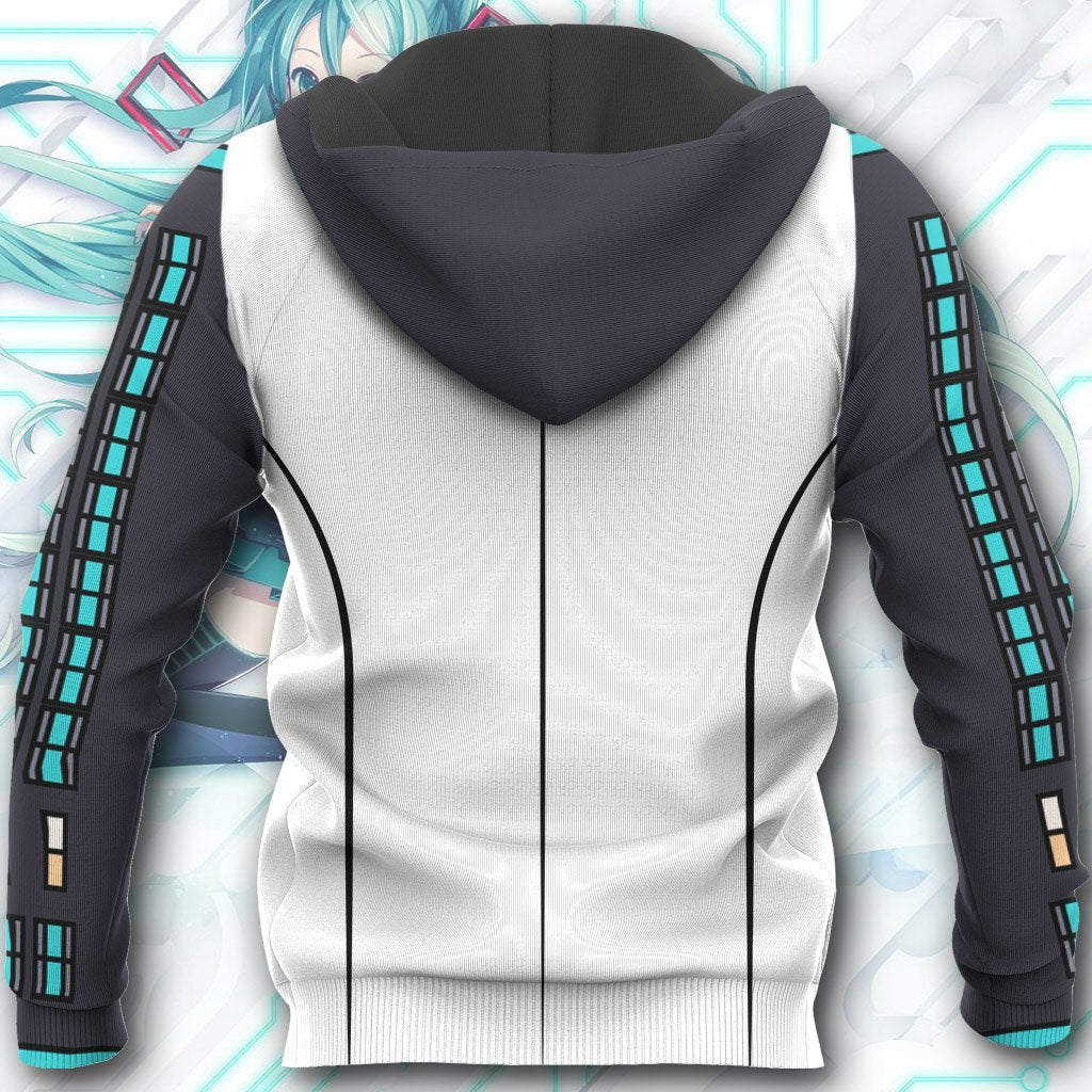 Darling In The Franxx Hoodie Darling In The Franxx Code 390 Miku Costume Black Blue Hoodie Anime Clothing Full Size Full Print