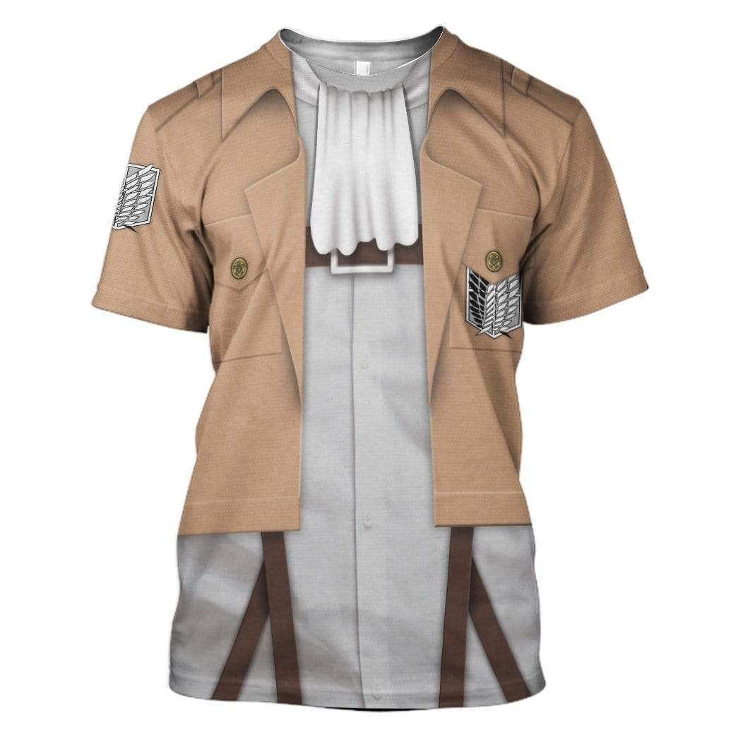  Attack On Titan T-shirt Attack On Titan Uniform Costume Hoodie Anime Shirt Adult Full Print Unisex