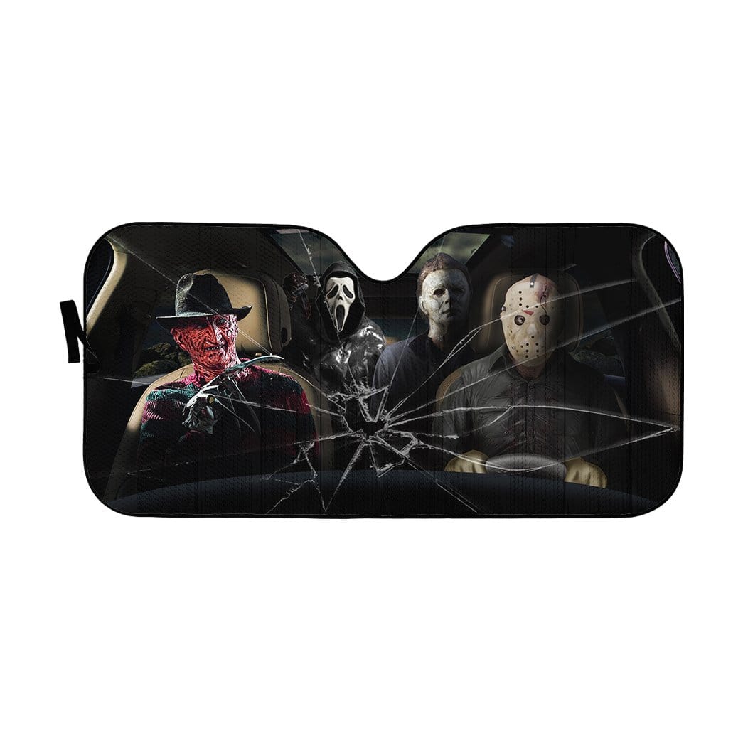  Horror Car Sun Shade Freddy Krueger Jason Voorhees Michael Myers Ghostface Auto Sun Shade