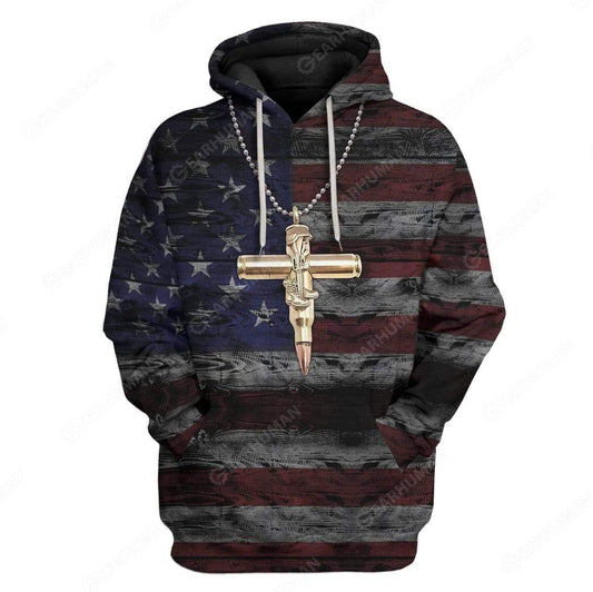 Unifinz Veteran 3d Shirt Costume American Flag Hoodie Jesus Cross Awesome Hoodie Veteran Apparel Military Hoodie 2022