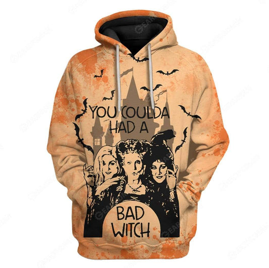 DN Hoodie Hocus Pocus Hoodie You Coulda Had A Bad Witch Orange Hoodie