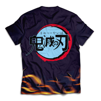 Unifinz Demon Slayer Shirt Tanjiro Nezuko Giyu Tomioka Zenitsu Inosuke Fire Black T-shirt Demon Slayer Apparel 2022