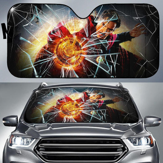 MV Windshield Sun Shade Dr Strange Broken Glass Car Sun Shade MV Car Sun Shade