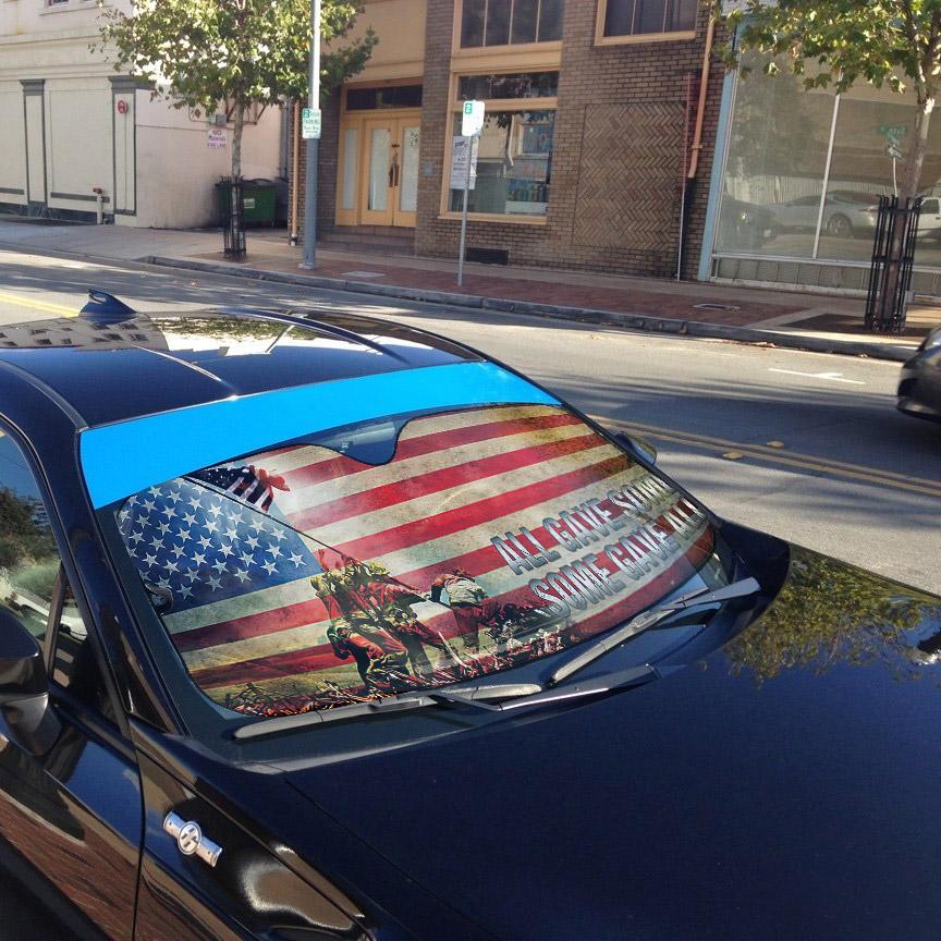  Veteran Car Sun Shade All Gave Some Some Gave All American Flag Windshield Sun Shade