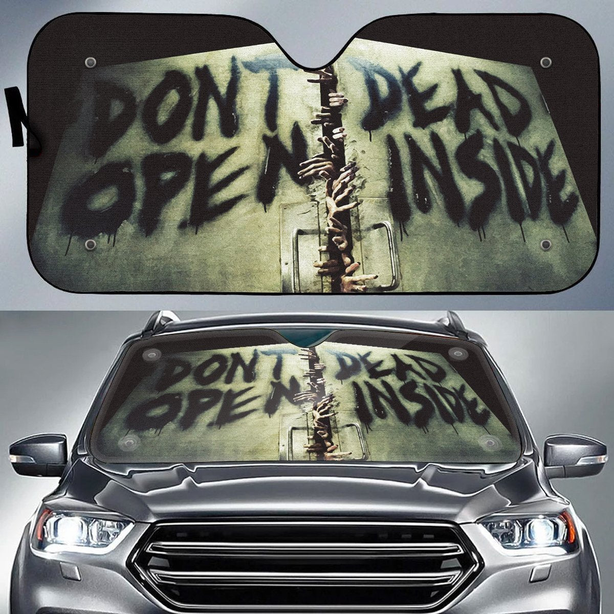  The Walking Dead Car Sun Shade Don't Open Dead Inside Auto Sun Shade