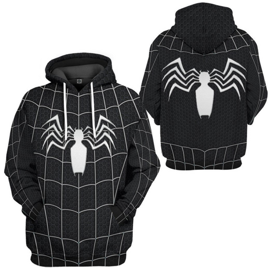 Spiderman Hoodie MV Spider Man Venom Costume T-shirt Black Unisex