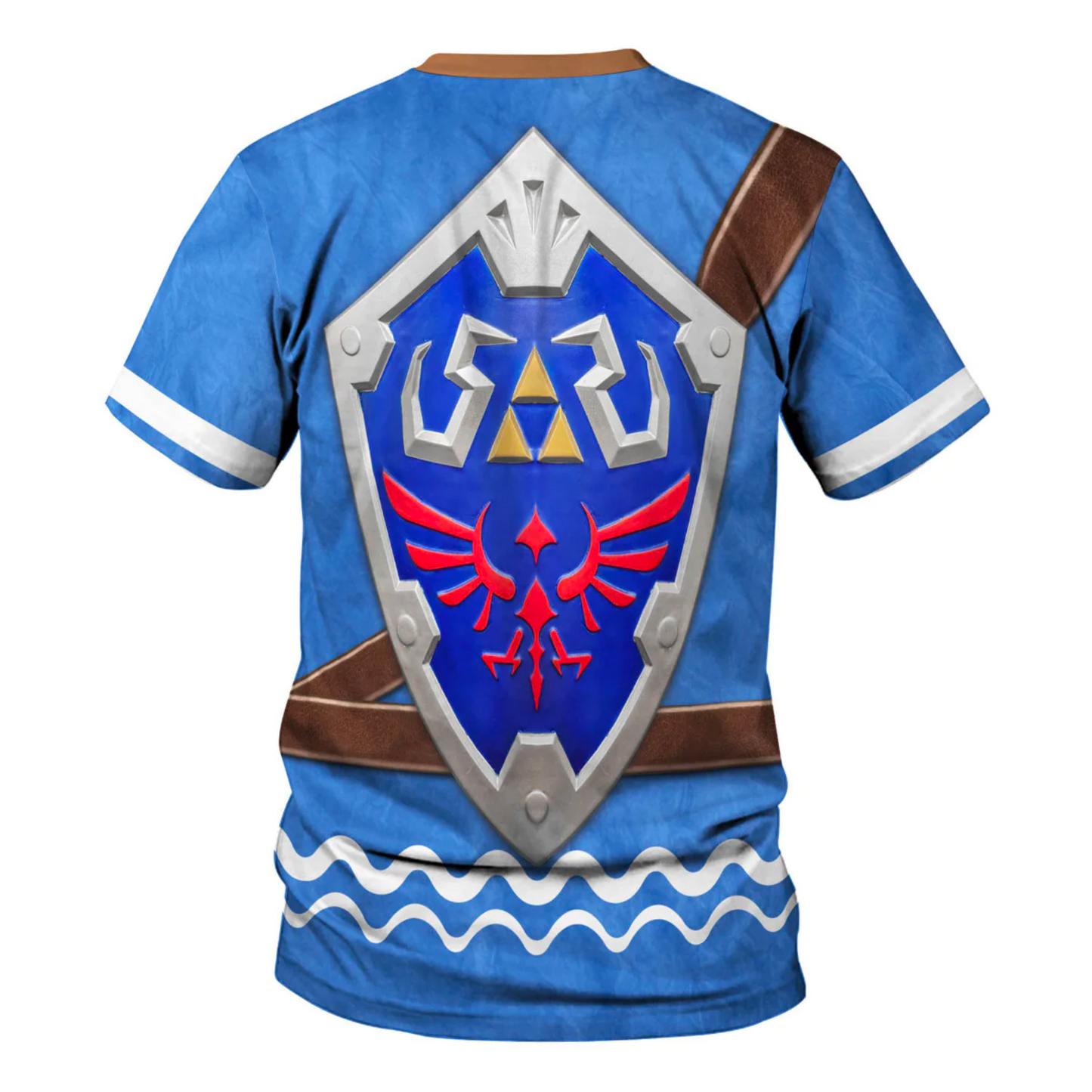 The Legend Of Zelda Hoodie Wind Waker Attire Shield Costume T-shirt Blue Unisex