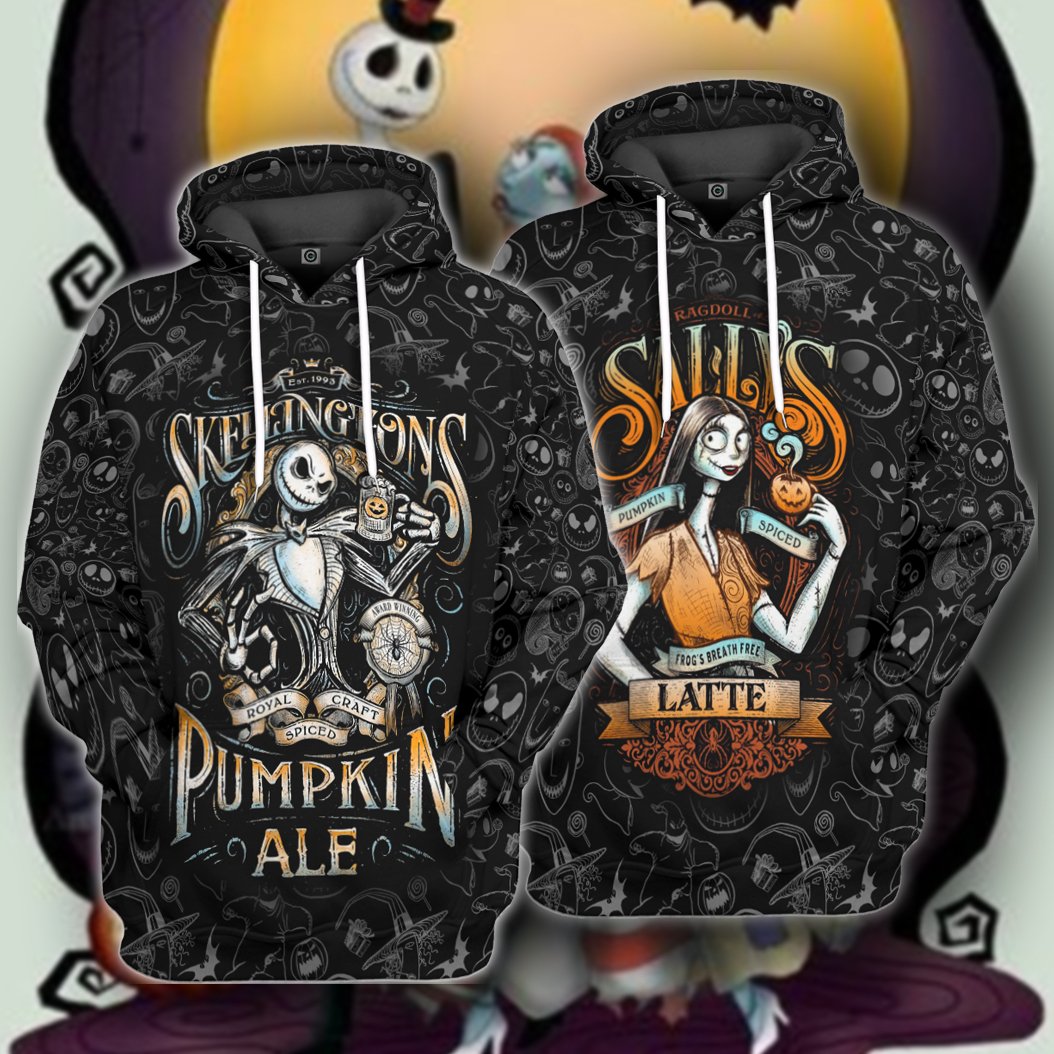 Nightmare Before Christmas Shirt Pumpkin Spiced Latte Sally Black Hoodie Nightmare Before Christmas Hoodie