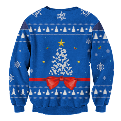 The Office Christmas Sweater Dunder Mifflin Paper Company Blue Ugly Sweater