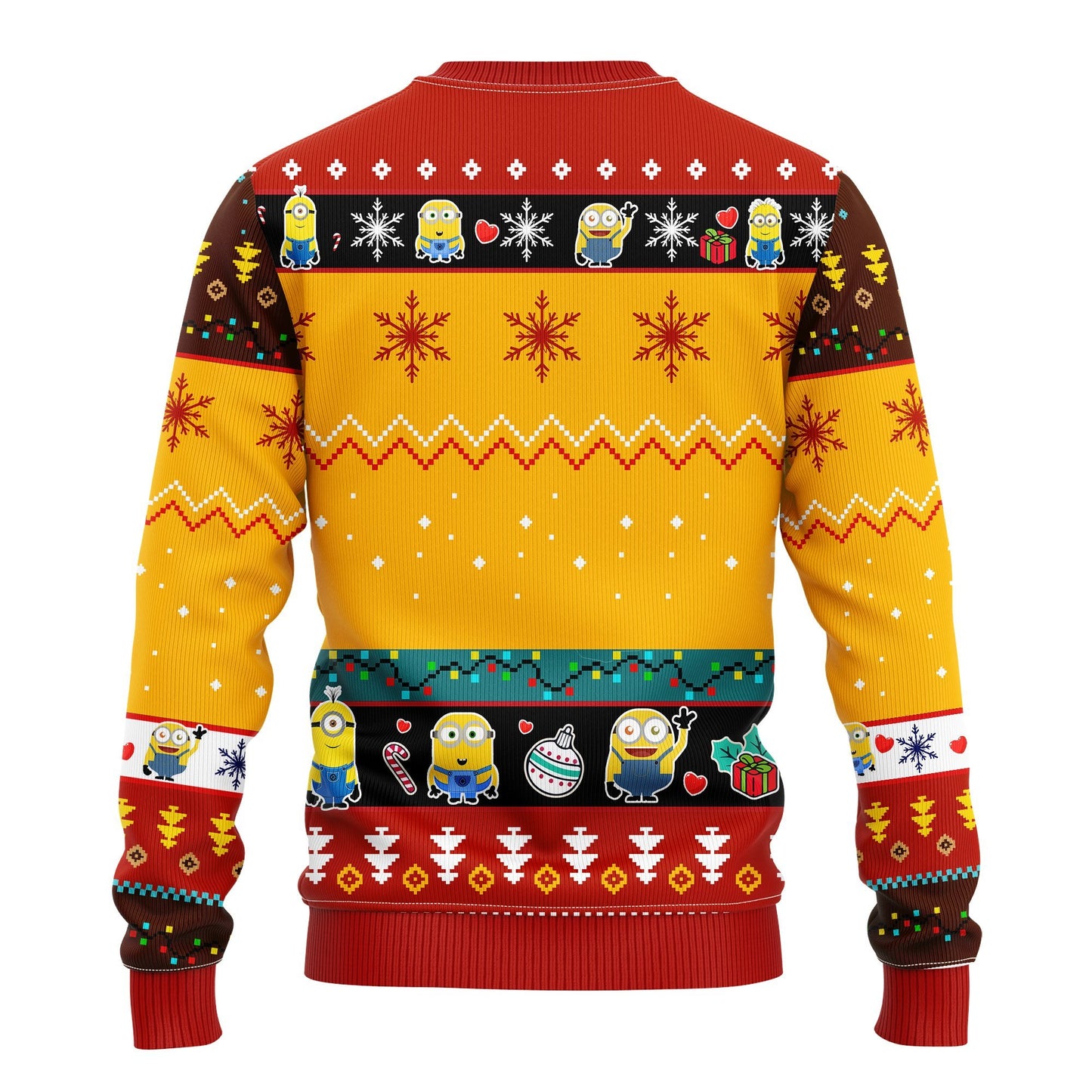 Unifinz Minions Ugly Sweater Minion Christmas Pattern Yellow Red Sweater Minions Sweater 2023