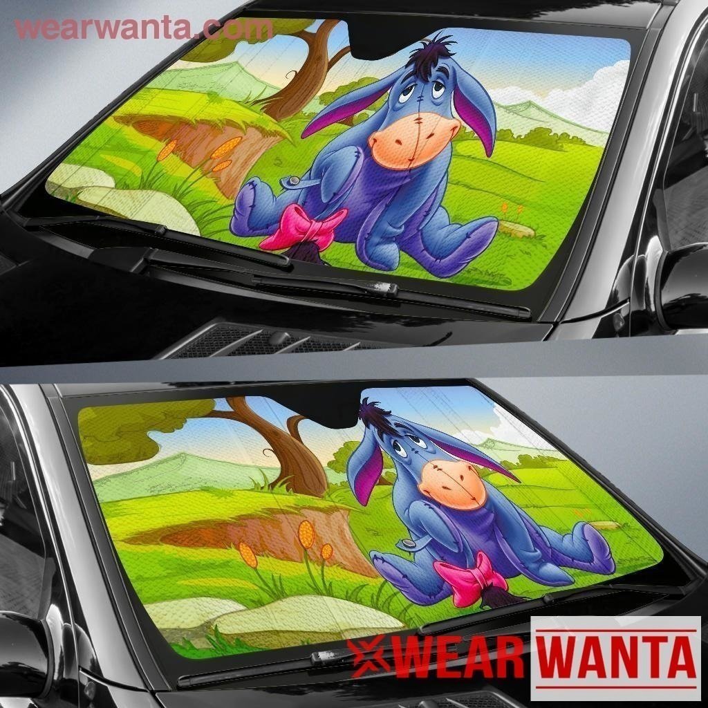  DN Winnie-the-Pooh Car Sun Shade Eeyore In The Forest Auto Sunshade